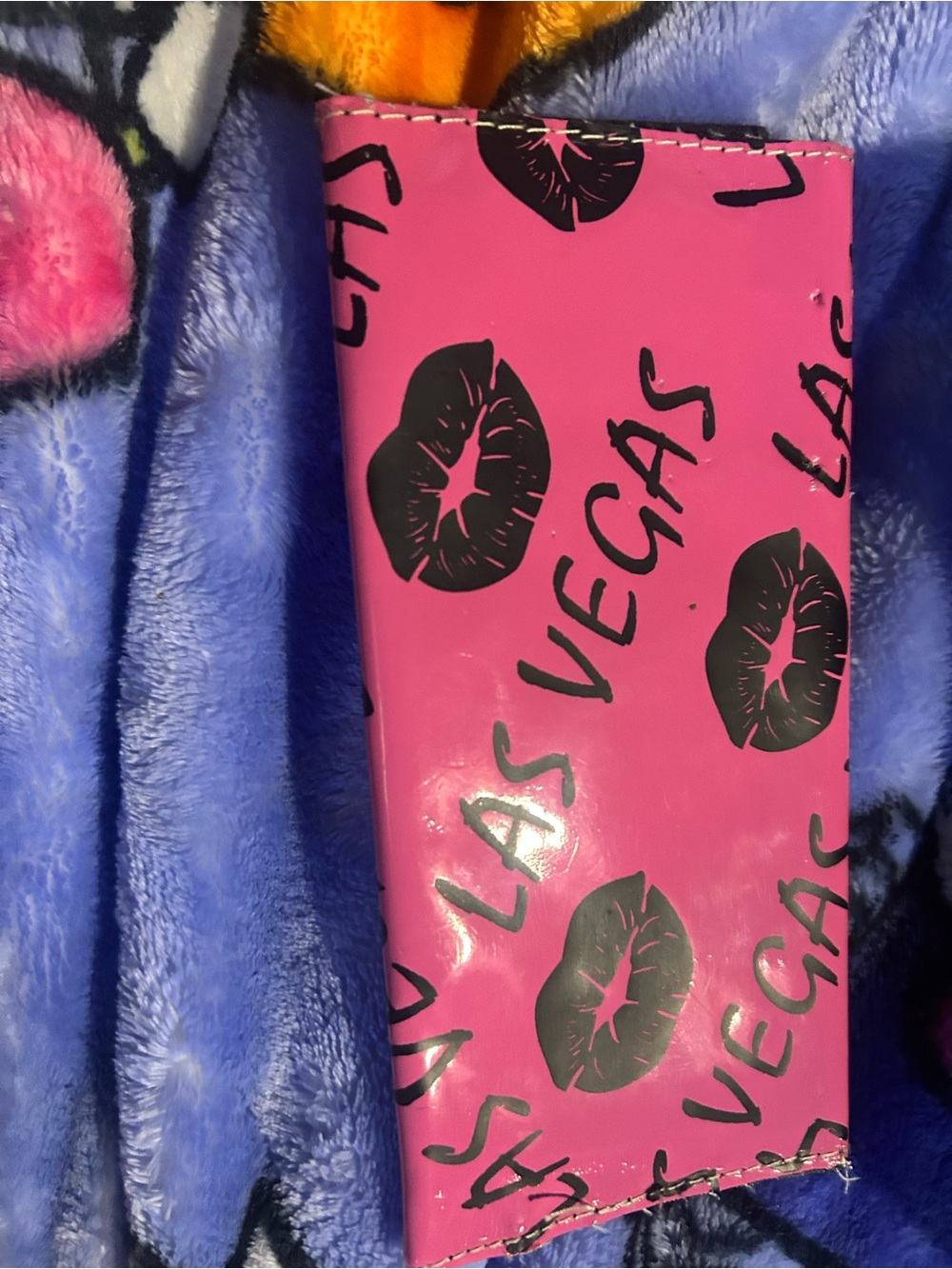 Kids Pink 'Las Vegas' Lip Print Wallet - Unbranded